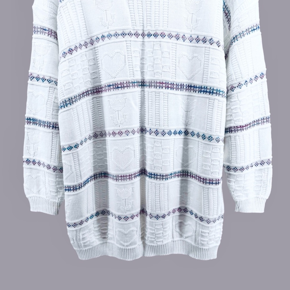 Vtg Basic Edition Oversized Tunic Sweater Large W… - image 5